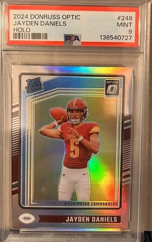 2024 Panini Donruss Optic Rated Rookie Jayden Daniels #248 Holo PSA 9 Commanders