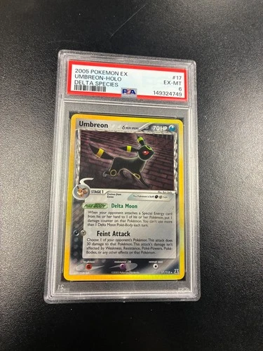 2005 Pokemon EX Delta Species Umbreon Holo Rare #17 NEAR MINT PSA 7