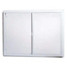 48 in.x 36 in.White Left-Hand Single-Pane Vinyl Sliding Utility/Shed Window with
