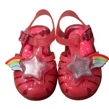 mini melissa Sandals Girls 8 Pink 3D Star Rainbow See Note KZ316