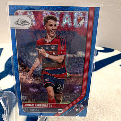 Topps 2026 Chrome MLS Logan Farrington FC Dallas Blue Parallel numbered /150