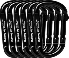 Carabiner Clip - Heavy Duty Carabiners 800lbs-13KN 2922 lbs Carabeaner D Ring