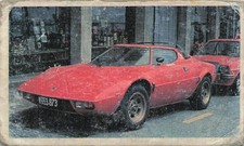 Lancia Stratos Red Sports Car Fighter Jet Menko Card Japanese