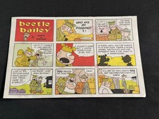 #TH10 BEETLE BAILEY by Mort Walker Sunday Tabloid Half Page March 24, 1985