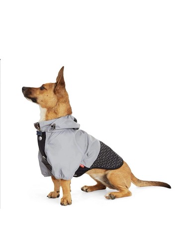 Reddy reflektierende Hunde Haustier Jacke Regenmantel grau/schwarz Gr. Large neu mit Etikett - Bild 3 von 10