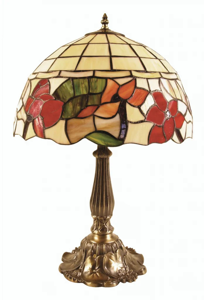 Tiffany Table Light Floor Antique Border Large Oaks Lighting OT 4382/16 TL