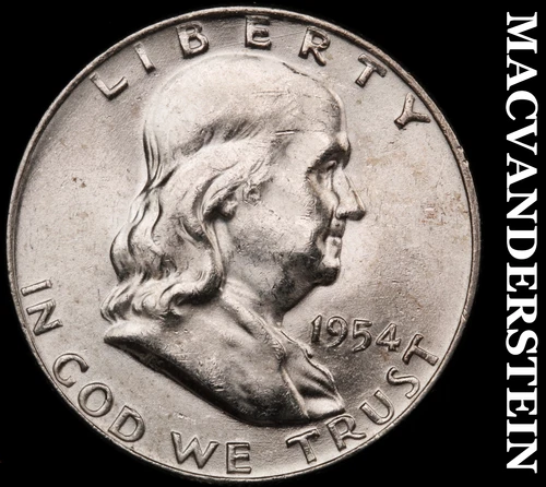 1954-D Silver Franklin Half Dollar - Choice Gem Brilliant Unc  Lustrous  #i157
