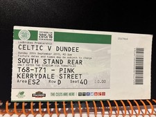 Celtic v Dundee Ticket 20/9/2015
