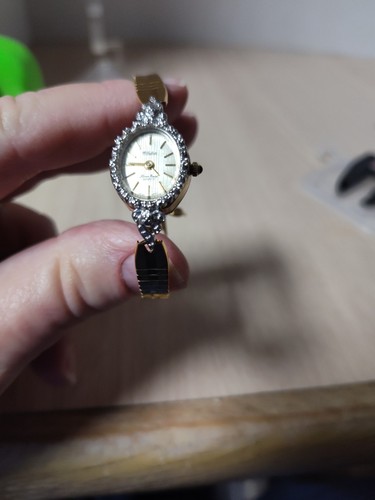 Lucien Piccard Dufonte Diamond Watch Women 17mm Oval Dial Quartz Movement Runs