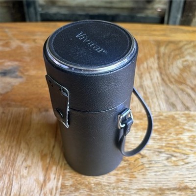 Vivitar Black Synthetic Leather Hard Lens Case Padded with Strap