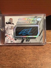 Olle Eriksson Ek 2023-24 UD Engrained Hky ROOKIE Sig SHOTS Silver #RSS-OE #/299