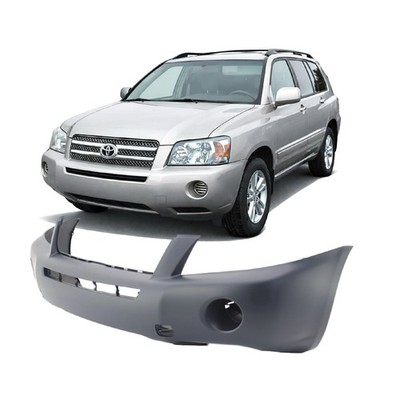 Front Bumper Cover For 2006-2007 Toyota Highlander Hybrid w/ fog light holes
