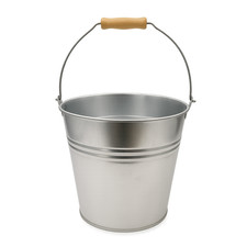 Vaso da Fiori Zinco con Impugnature 12 Lt Piante Conchiglia Secchio Zincato 2074