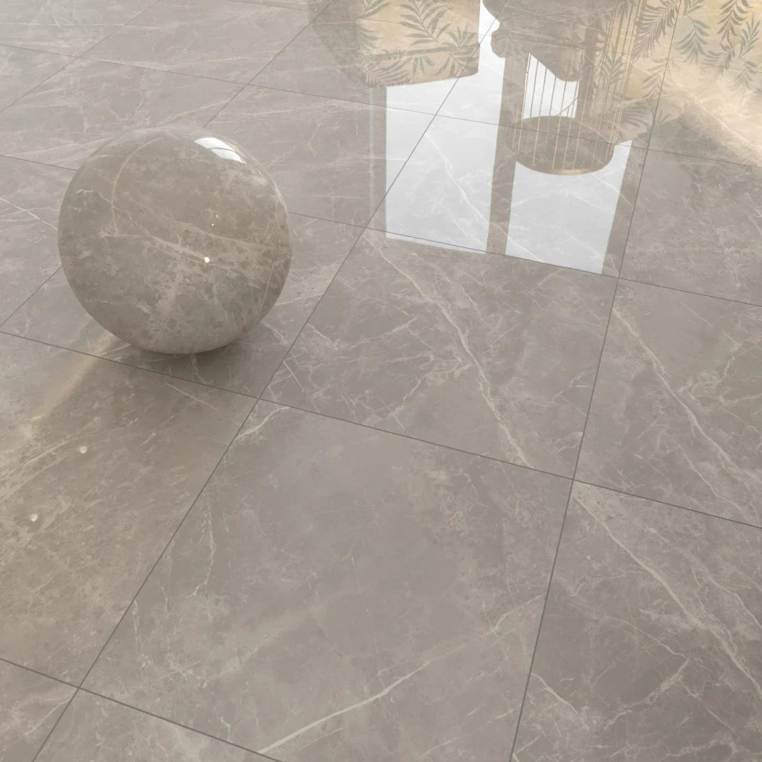 Grey Marble Stone Effect Polished Tiles 60cm x 60cm - Now £25m2 - 9m2 Available