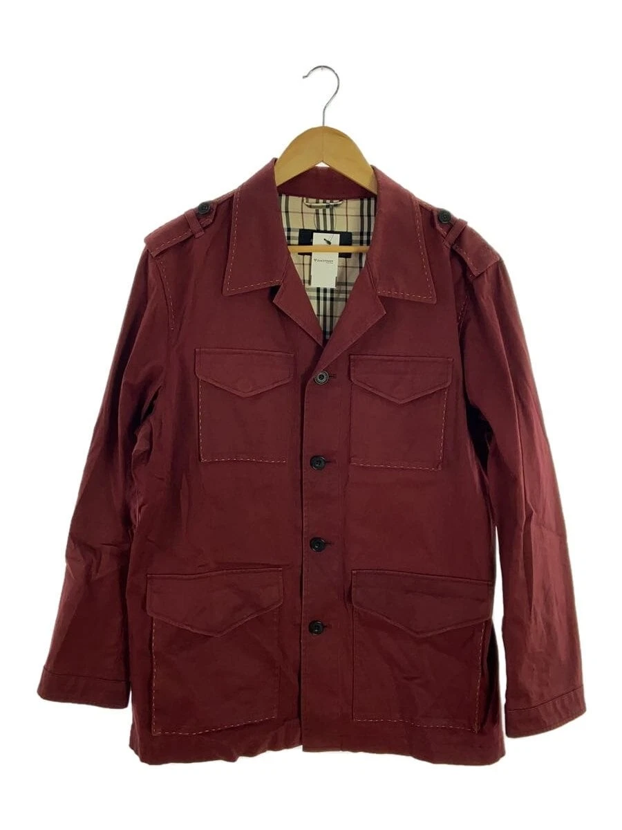 BURBERRY BLACK LABEL L BRD Giacca Cappotto Cotone Bordeaux dal Giappone_099