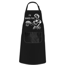 POFULL Funny Cooking Apron with Pocket I'm Baked Too Apron Baking Gift