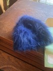Vintage French Royal Blue Faux Fur Pillbox/Cossack Winter Hat Made in France Vtg — photo 4