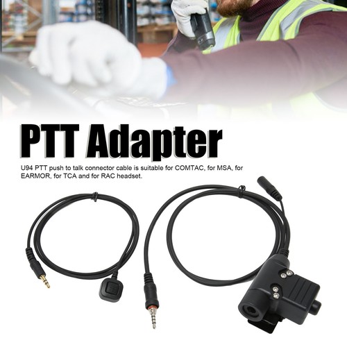 Ptt Adapter With Back Clip Push To Talk Radio Headset Adapter For Vertex HLF - Zdjęcie 3 z 12