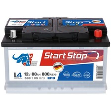 BIG EFB Starterbatterie 12V 80Ah 800A Start-Stop Autobatterie wartungsfrei