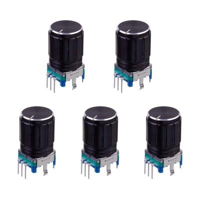 EC11 Audio Digital Potentiometer 360 Degree 5 Pin Rotary Encoder Code Switch ...