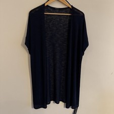 BNWT ROMAN Dark Navy Blue SIZE 10 UK Short Sleeve Open Lightweight Cardigan SP3