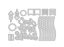 Independence Day Die Cut for Card Making, Festival 4th of July Metal Cutting ...