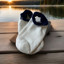 VTG Women's Footjoy Socks Blue Low Cut Roll Top Acrylic Blend Ankle 9-11 90s