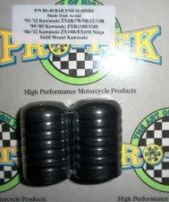 Pro-tek Handle Bar End Slider 1993-2025 Kawasaki Ninja ZX6 ZX6R ZX6RR Black NEW