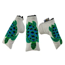 Turtle Hand Embroidered Sunfish Blade Putter golf headcover Magnet Closure