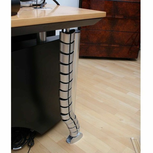 Maclean Kabelführung 47cm - Schwarz, Längenvariabel - Kabelorganizer Für Schreibtisch, Büro, Home-Office
