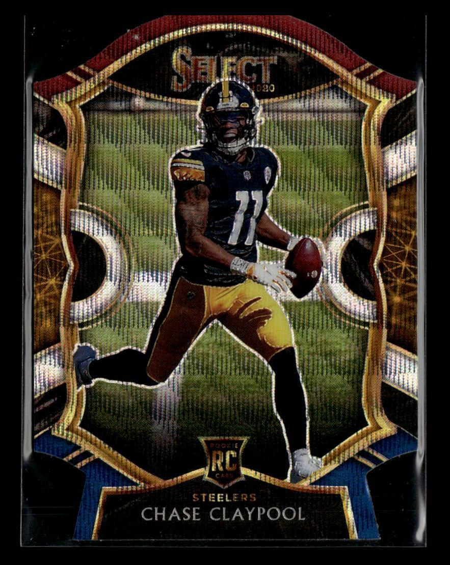 2020 Panini Select #70 Chase Claypool Tri-Color Prizm Die Cut
