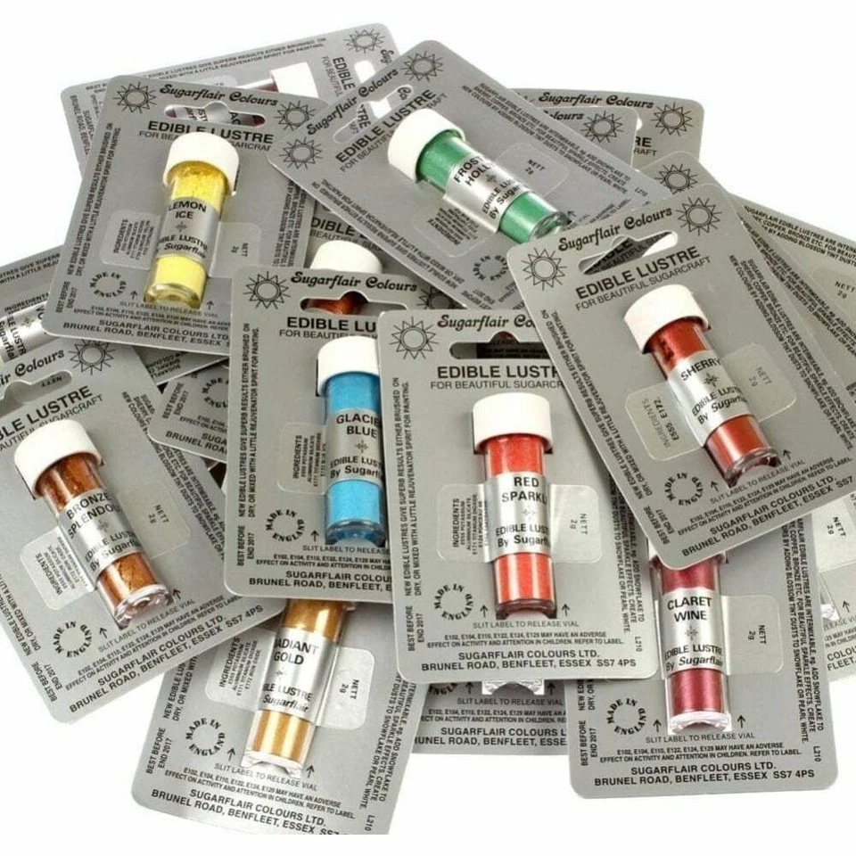 Sugarflair Edible Lustre Dust Food Cake Colouring Powder Glitter Icing 2g - Image 2 of 4