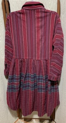 burgundy striped shirt dress Peri Striped Poplin Shirt main image 0
