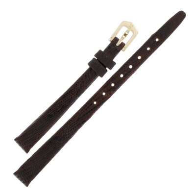 Hirsch 8mm Genuine Lizard Leather Regular Brown Womens Watch Strap NOS