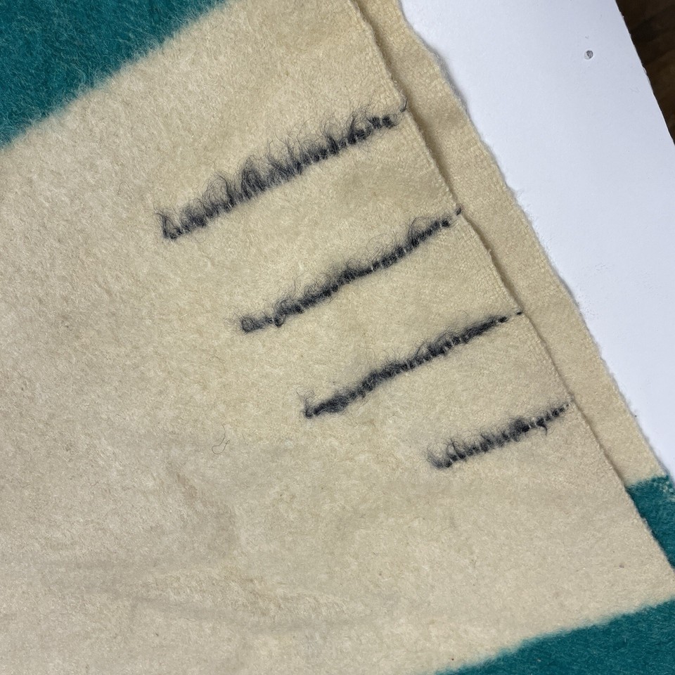 1930s Hudson Bay 3.5 Point Blanket Striped 100 Wool Made In England