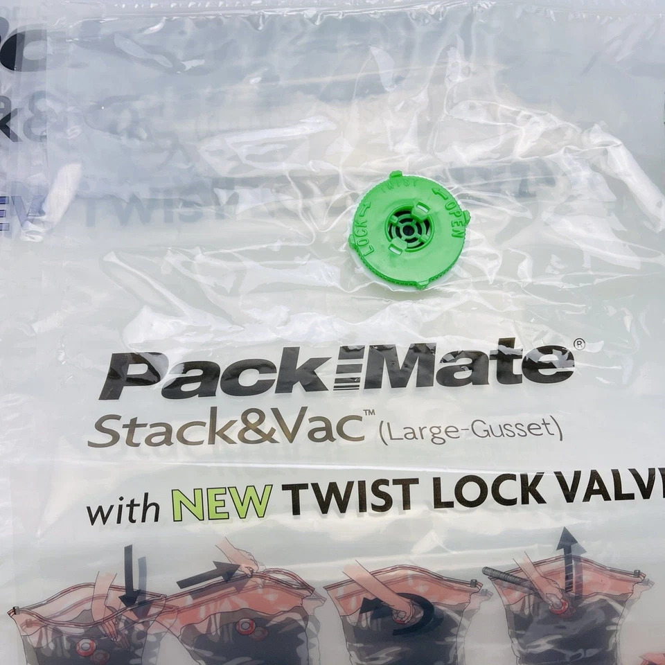 Vacuum Storage Bag Lot Pack Mate Stack & Vac 5 Pc Large Xl Jumbo Space Saving - Image 2 of 4