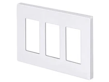 Nexete Screwless Wall plate 3-Gang  2-Gang Light Switch Outlet Face Cover White