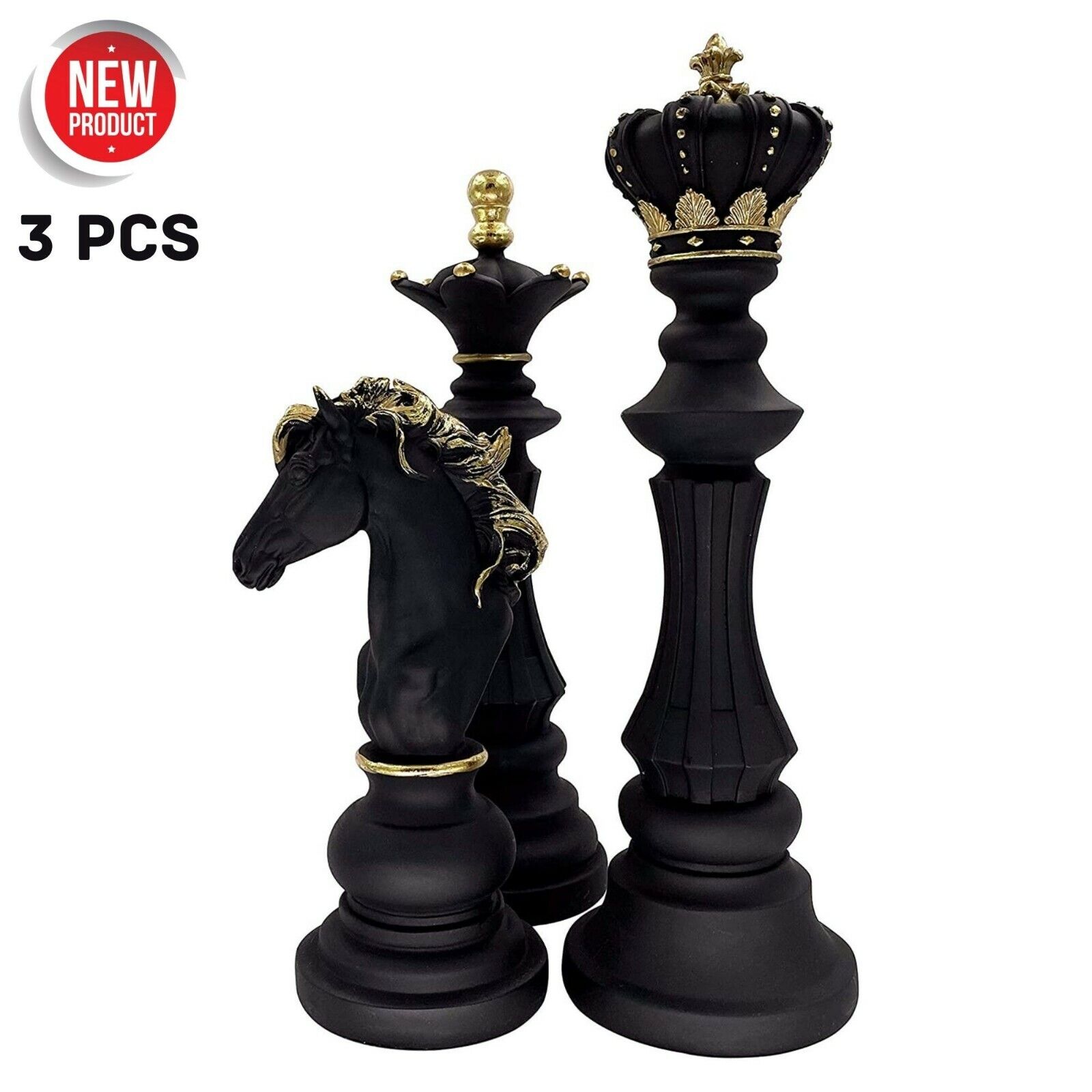 High Quality Chess Statue King Queen Kit Retro Game Wood Chess Medieval  Knight Family Xadrez Tabuleiro Jogo Thanksgiving Gift