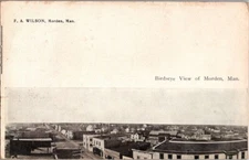 Birdseye View of Morden, Manitoba Postcard Canada c1906