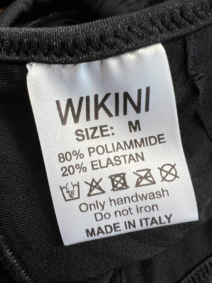WIKINI Bikini Ungefüttert Schwarz LAVINIA 24GE90 Made IN Italy - Bild 3 von 3