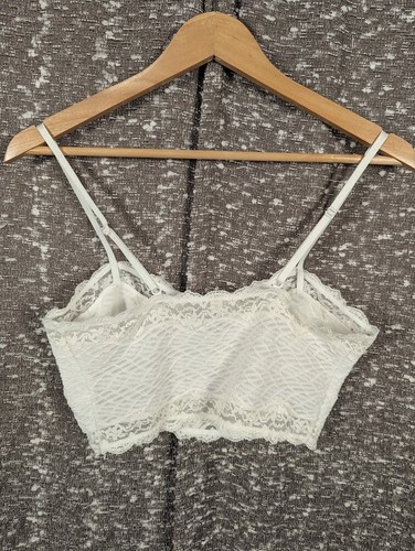Free People Lacy Seamless Bralette Women's Medium Button Accents Boho - Picture 4 of 6