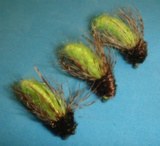 FLY FISHING FLIES - Caddis Green [STEELHEAD] ICE CADDIS size #10** (6 Pcs.)