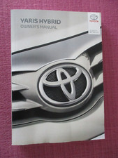 TOYOTA YARIS HYBRID (2014 - 2017) OWNERS MANUAL - HANDBOOK  FULL HANDBOOK !!!!!!