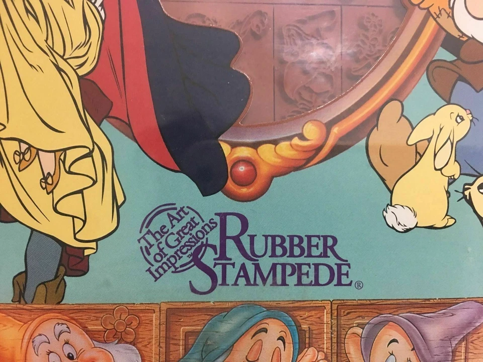 Sello de goma sellado SELLADO ESTAMPIDA DE GOMA Disney Blancanieves siete enanitos caja de historia Foto 4 de 4