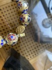 Vintage Chinese Deep Enamel Cloisonne Beads Necklace 24" 40 beads 12mm Diameter — photo 4