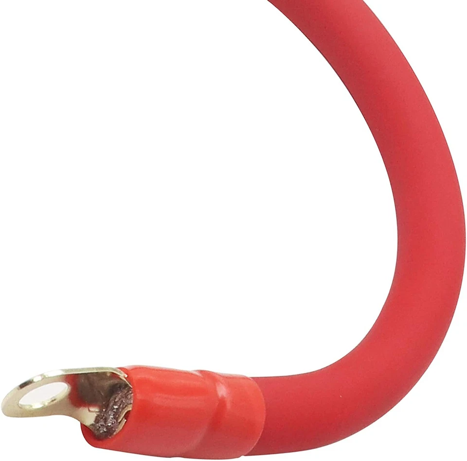 200 AMP ANL Gold Terminal Fuse Holder BATTERY INSTALL KIT 0 GAUGE 1 FT OFC RED - Image 3 of 3