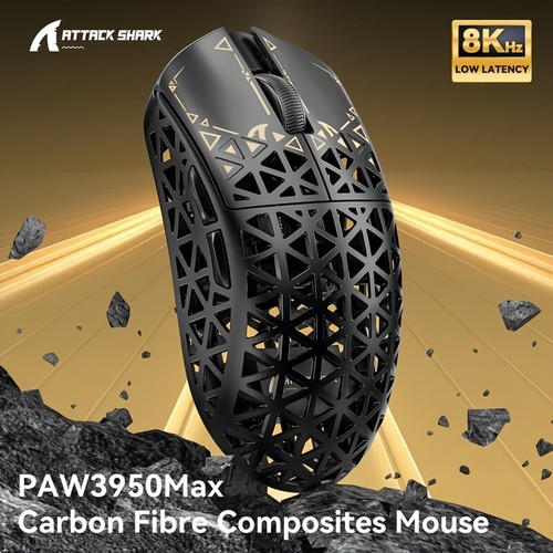 ATTACK SHARK R1 49g PixArt PAW3311 Gaming Sensor, BT/2.4G Wireless/Wired Mouse - Picture 4 of 18