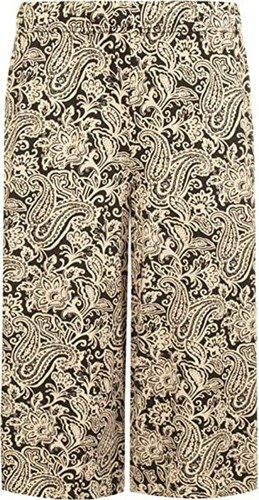 Pantalones Cortos Culottes Mujer Pierna Ancha Damas Elástico Estampado Elástico Talla Grande - Imagen 37 de 38