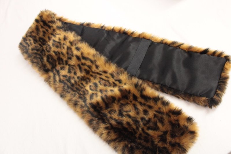 J. Crew Cheetah Faux Fur Scarf Pull Through Neck Wrap Leopard