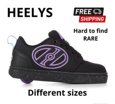 HEELYS Youth Kids Unisex Shoe Skate Sneaker. Black/Purple. Authentic, RARE